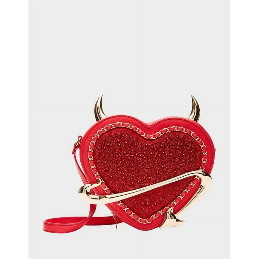 ISO Betsey Johnson Red Heart Devil Crossbody Bag